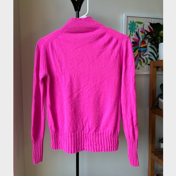 J. Crew Pink Cashmere Mockneck Sweater - Size S - Picture 3 of 8